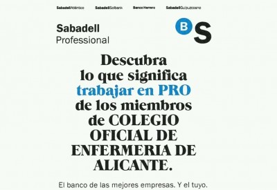 Banco Sabadell ofrece un 10% de descuento en la cuota colegial